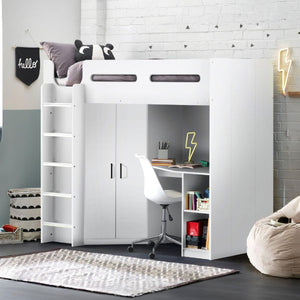Hercules High Sleeper - All White - Living with Luxury