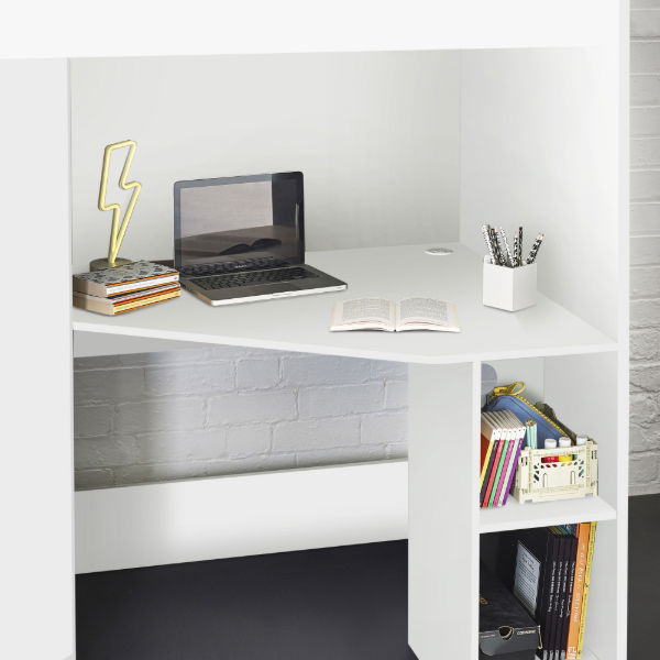 Hercules High Sleeper - All White - Living with Luxury