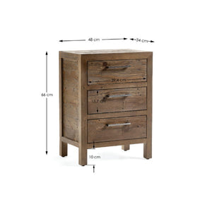 Heritage 3 Drawer Bedside - Living with Luxury