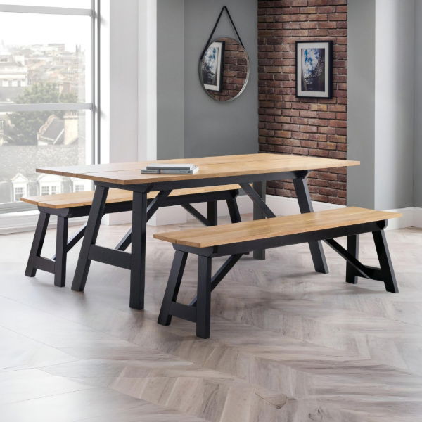 Hockley Table Black/Oak - Living with Luxury