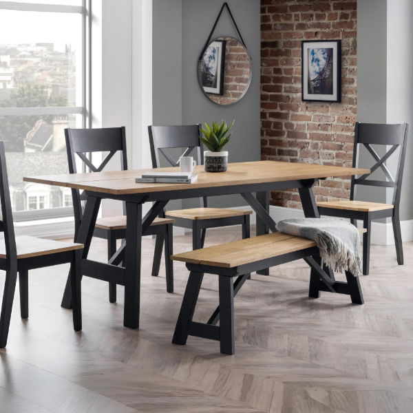 Hockley Table Black/Oak - Living with Luxury