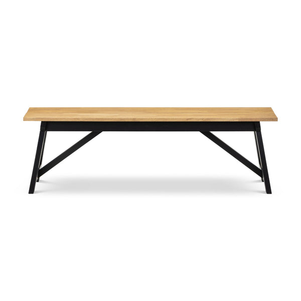 HOCKLEY BENCH BLACK/OAK - Living with Luxury