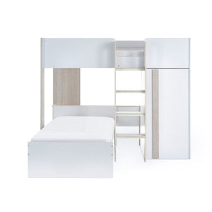 Horizon Bunk Bed - Pale Wood And White - Living with Luxury