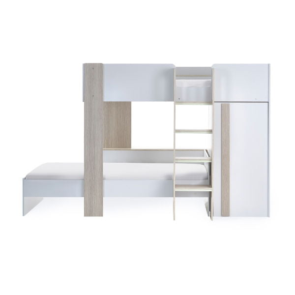 Horizon Bunk Bed - Pale Wood And White - Living with Luxury