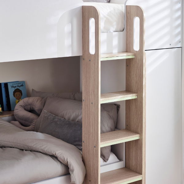 Horizon Bunk Bed - Pale Wood And White - Living with Luxury