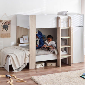 Horizon Bunk Bed - Pale Wood And White - Living with Luxury