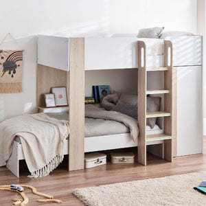 Horizon Bunk Bed - Pale Wood And White - Living with Luxury
