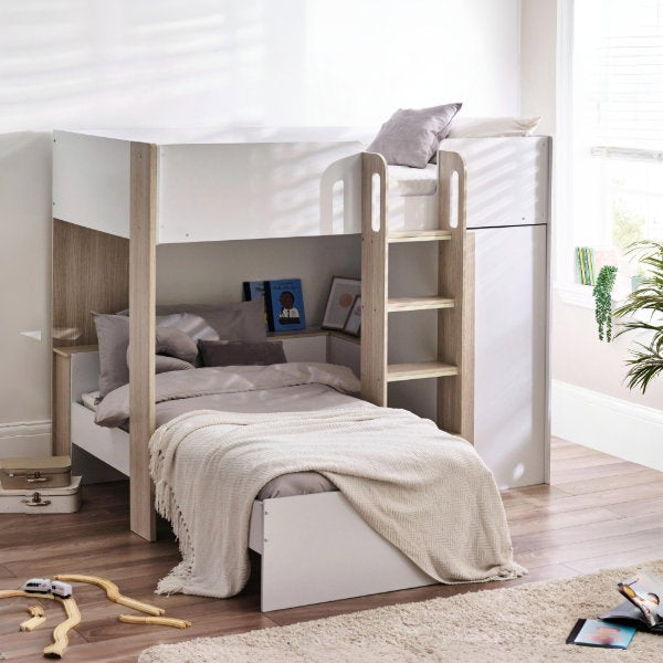 Horizon Bunk Bed - Pale Wood And White - Living with Luxury