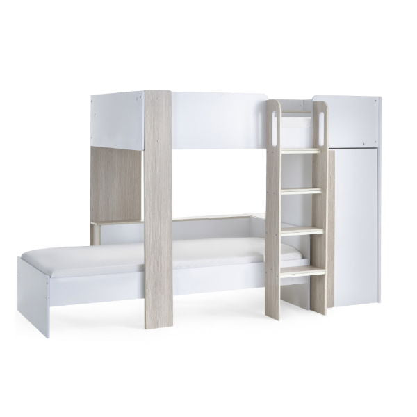 Horizon Bunk Bed - Pale Wood And White - Living with Luxury