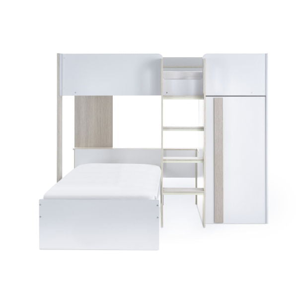 Horizon Bunk Bed - Pale Wood And White - Living with Luxury