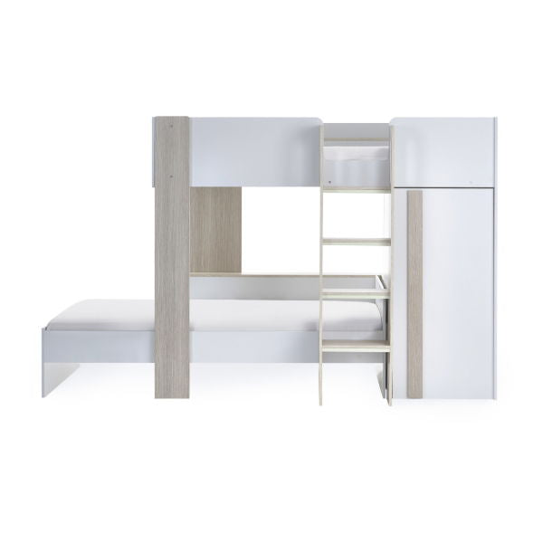 Horizon Bunk Bed - Pale Wood And White - Living with Luxury