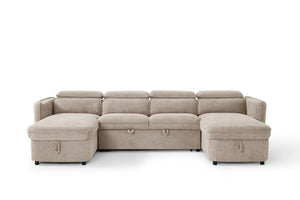 Capri Sofabed U Shape Corner – Grey, Green, Blue & Beige Living Room Sofa