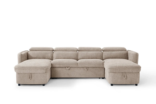 Capri Sofabed U Shape Corner – Grey, Green, Blue & Beige Living Room Sofa