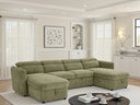 Capri Sofabed U Shape Corner – Grey, Green, Blue & Beige Living Room Sofa