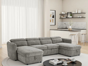 Capri Sofabed U Shape Corner – Grey, Green, Blue & Beige Living Room Sofa