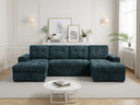 Palermo U Shape Corner Sofabed – Grey, Teal & Beige Living Room Sofa
