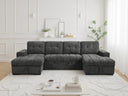 Palermo U Shape Corner Sofabed – Grey, Teal & Beige Living Room Sofa