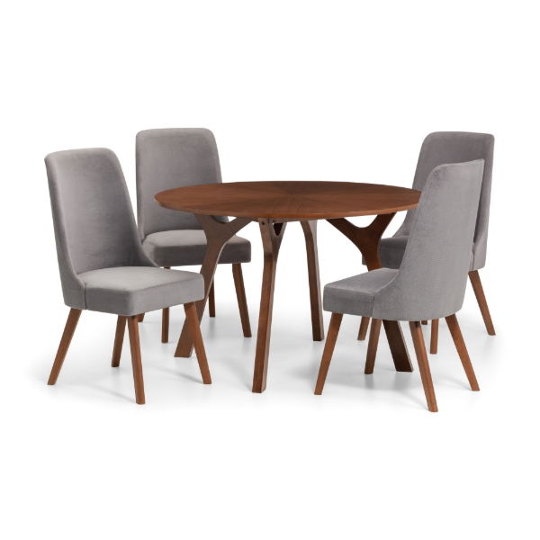 Huxley Round Table Walnut - Living with Luxury