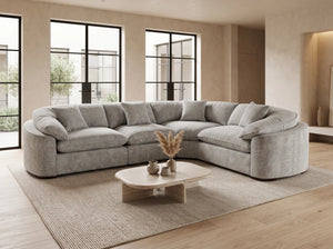 Helena Grey Large Corner Sofa – Stylish Modern Living Room Seating Furniture