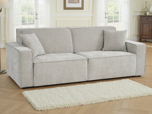 Houston 3 Seater Electric Sofabed – Beige, Grey & Green Living Room Sofa