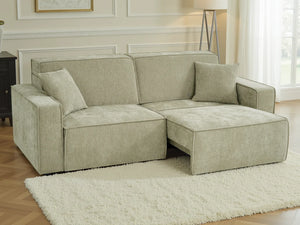 Houston 3 Seater Electric Sofabed – Beige, Grey & Green Living Room Sofa