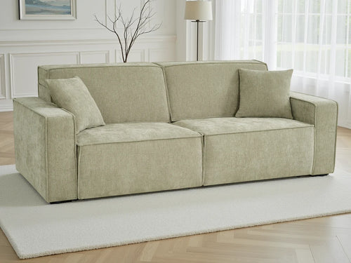 Houston 3 Seater Electric Sofabed – Beige, Grey & Green Living Room Sofa