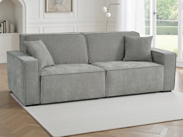 Houston 3 Seater Electric Sofabed – Beige, Grey & Green Living Room Sofa