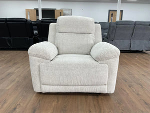 Owen Beige Electric Recliner Armchair – Comfortable Living Room Reclining Chair