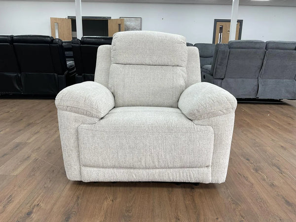 Owen Beige Electric Recliner Armchair – Comfortable Living Room Reclining Chair
