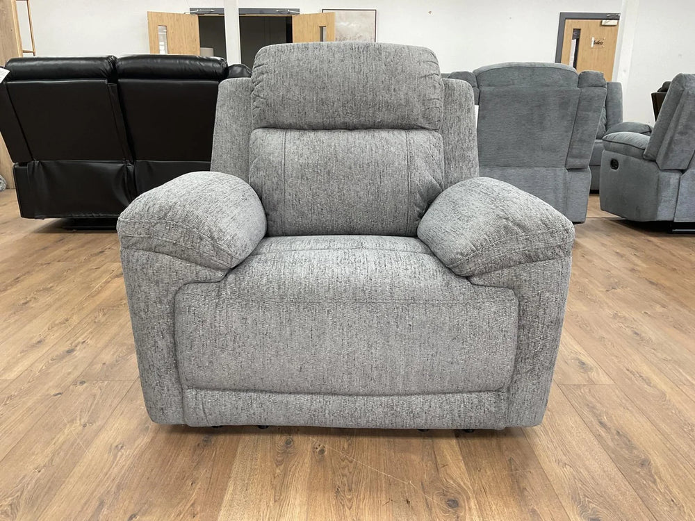 Owen Grey Electric Recliner Armchair – Modern Living Room Reclining Chair