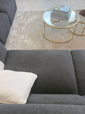 Ascot Charcoal Sofa 3+2 Set – Fabric Living Room Sofa Suite