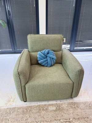 Ascot Green Armchair – Upholstered Living Room Chair