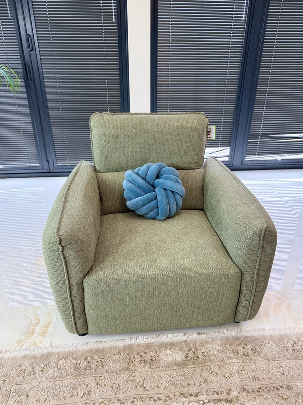 Ascot Green Armchair – Upholstered Living Room Chair