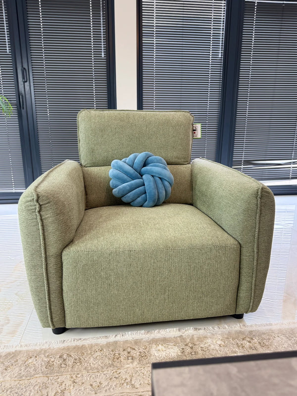 Ascot Green Armchair – Upholstered Living Room Chair