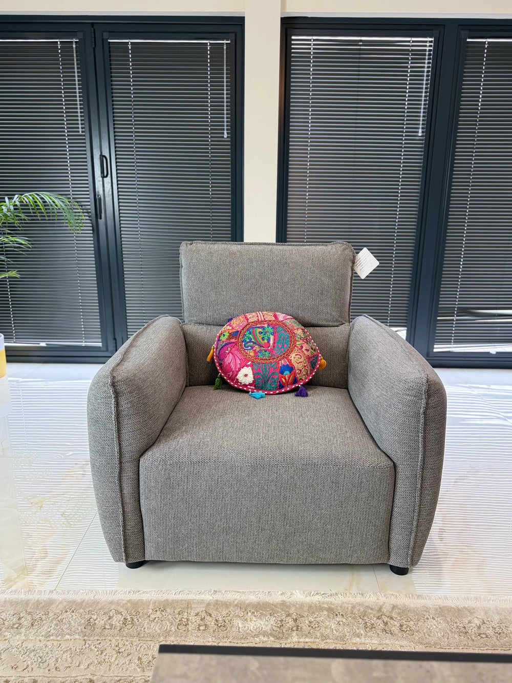 Ascot Grey Armchair – Upholstered Living Room Chair