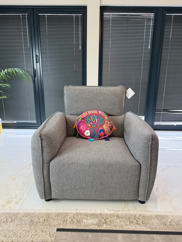 Ascot Grey Armchair – Upholstered Living Room Chair