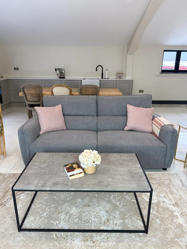 Ascot Grey Sofa 3+2 Set – Fabric Living Room Sofa Suite