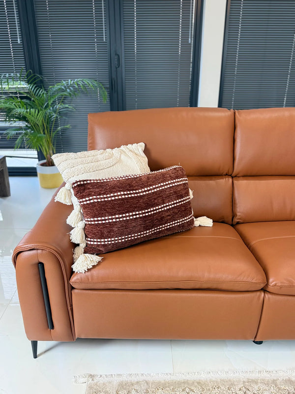 Arizona Tan Large Corner Electric Recliner Sofa – Upholstered Living Room Sofa