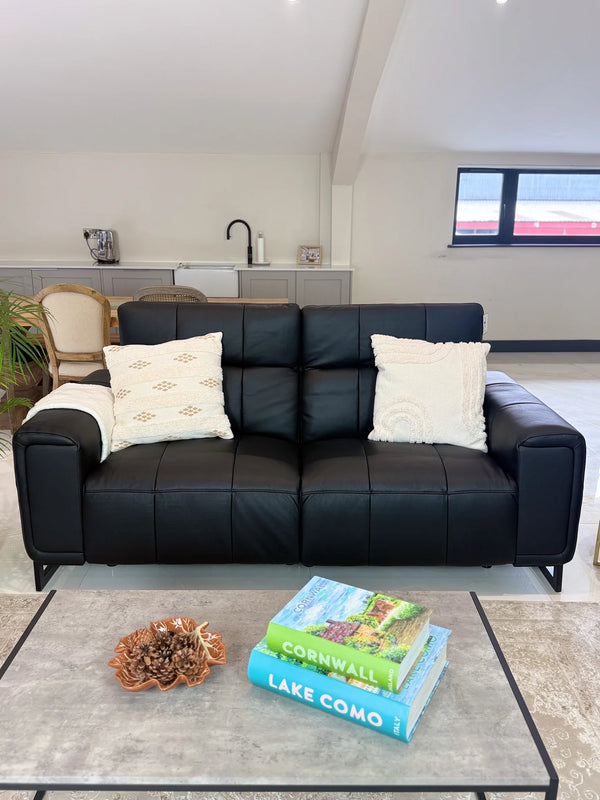 Richmond Black 3+2 Electric Recliner Sofa Set – Modern Living Room Furniture