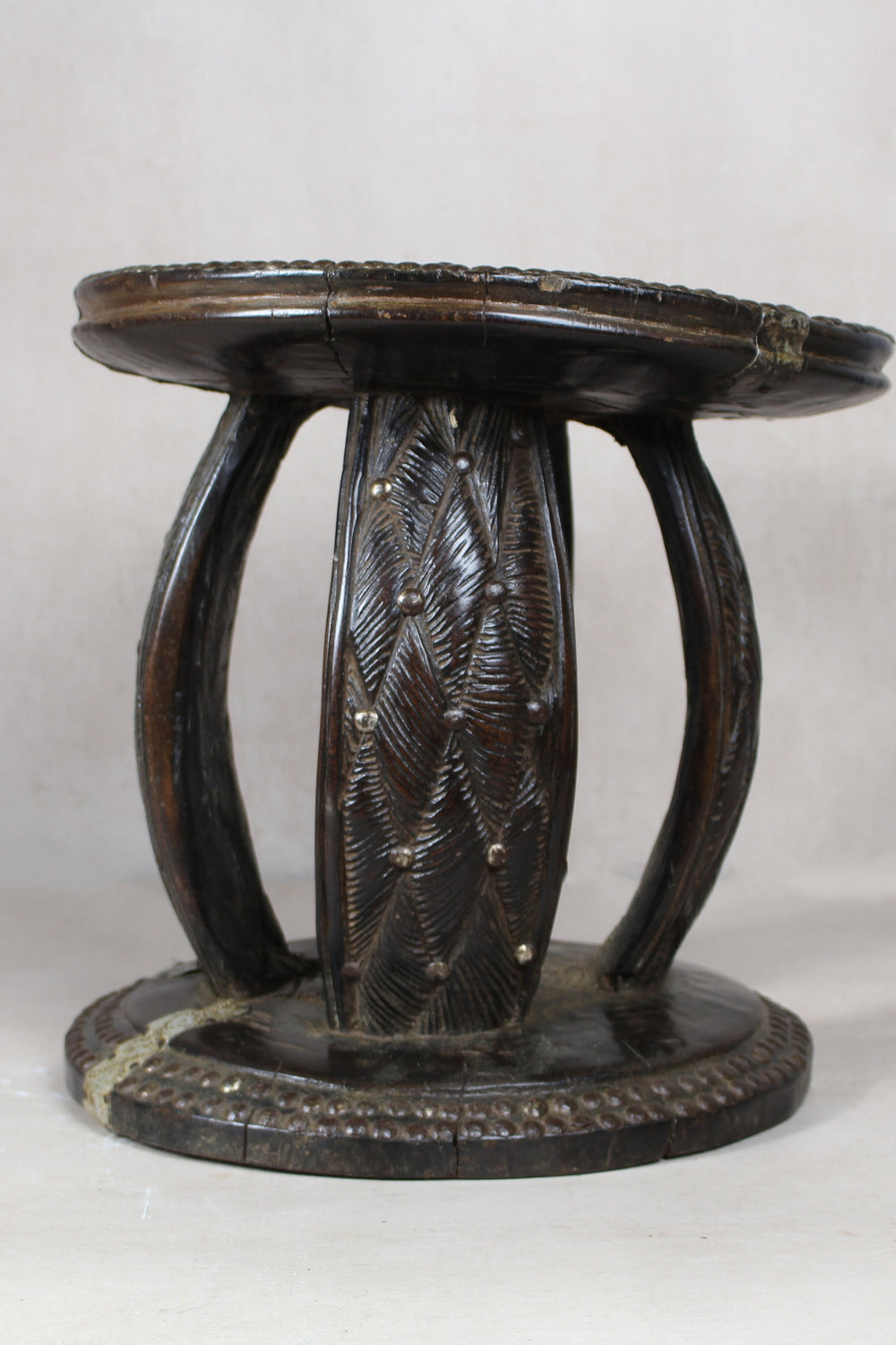 Vintage Rwanda Wood Side Table 2.1 - Living with Luxury