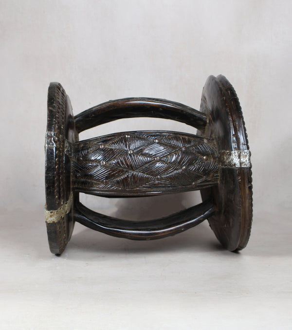 Vintage Rwanda Wood Side Table 2.1 - Living with Luxury