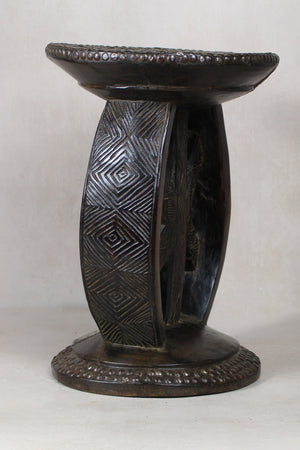 Vintage Rwanda Wood Side Table 2.2 - Living with Luxury