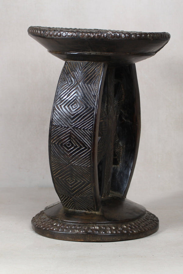 Vintage Rwanda Wood Side Table 2.2 - Living with Luxury