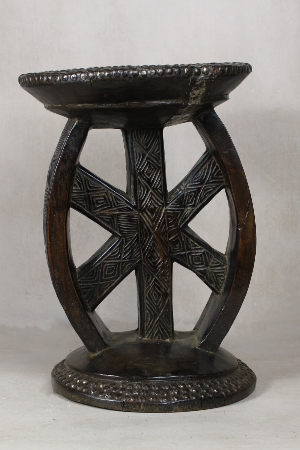 Vintage Rwanda Wood Side Table 2.2 - Living with Luxury