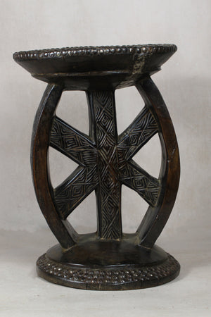 Vintage Rwanda Wood Side Table 2.2 - Living with Luxury