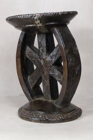 Vintage Rwanda Wood Side Table 2.2 - Living with Luxury