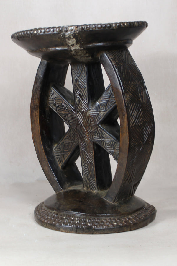Vintage Rwanda Wood Side Table 2.2 - Living with Luxury