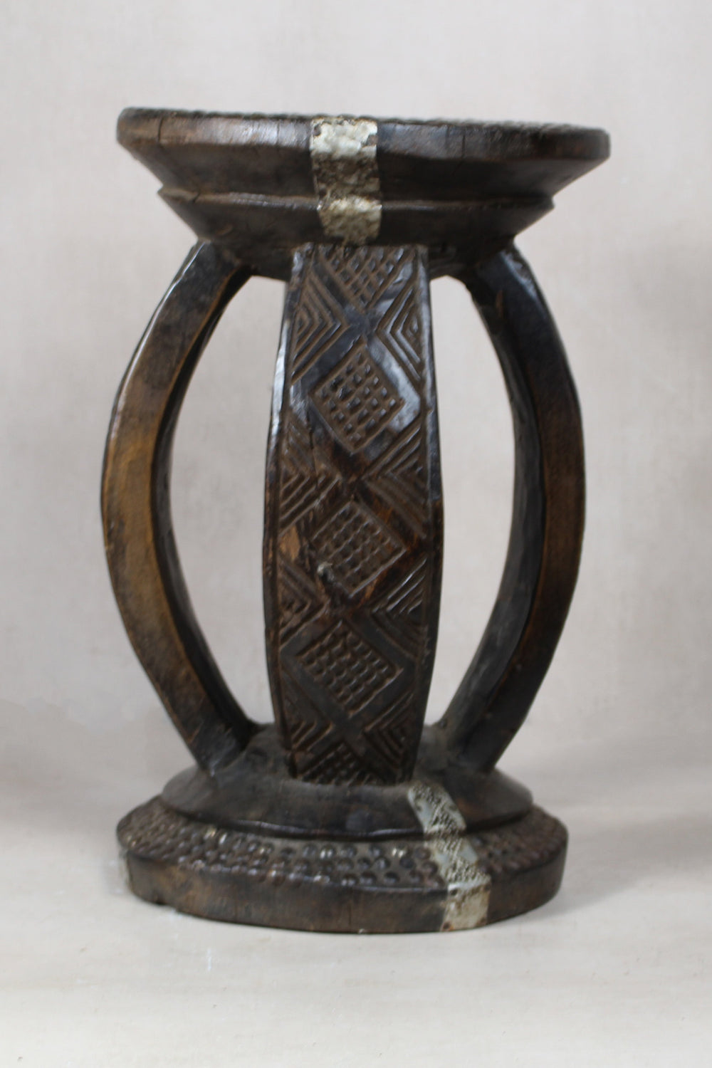Vintage Rwanda Wood Side Table 2.3 - Living with Luxury