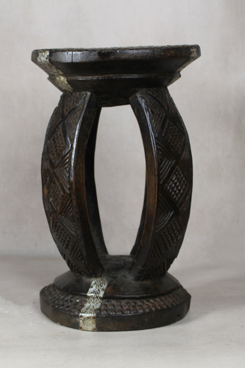 Vintage Rwanda Wood Side Table 2.3 - Living with Luxury