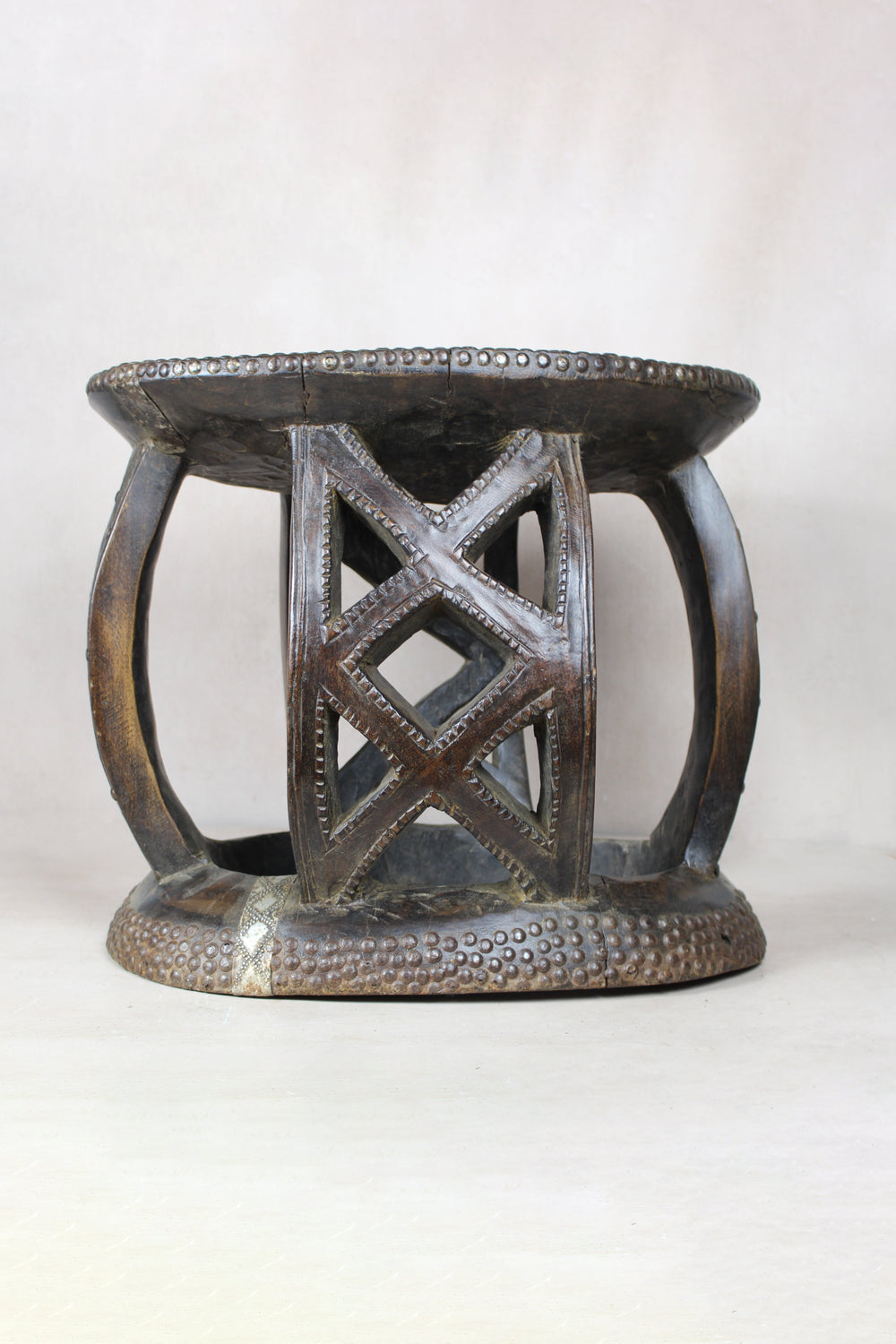 Vintage Rwanda Wood Side Table 2.4 - Living with Luxury